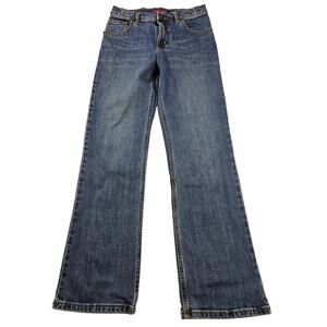 Wrangler Classic boot 12 slim western rodeo adjustable waist EUC blue jeans #